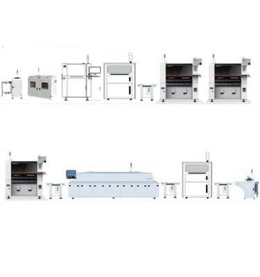 High Precision Inline High Speed Full Automatic SMT Production Line Untuk PCB / FPC